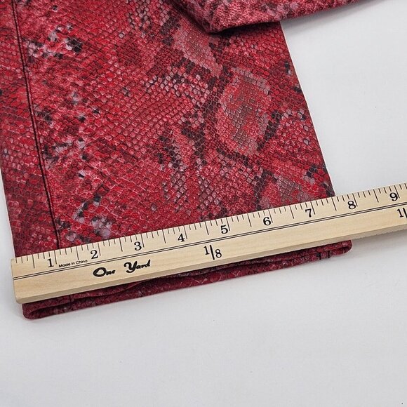 L’Academie The Serpent Leather Pants In Snake Red Women’s Size S High Rise Boho - Picture 11 of 12